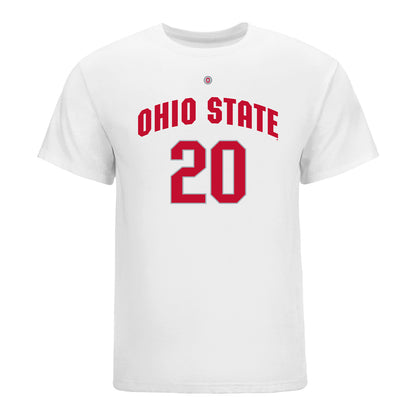 Ohio State Buckeyes Men's Basketball #20 Greg Oden T-Shirt - Front View