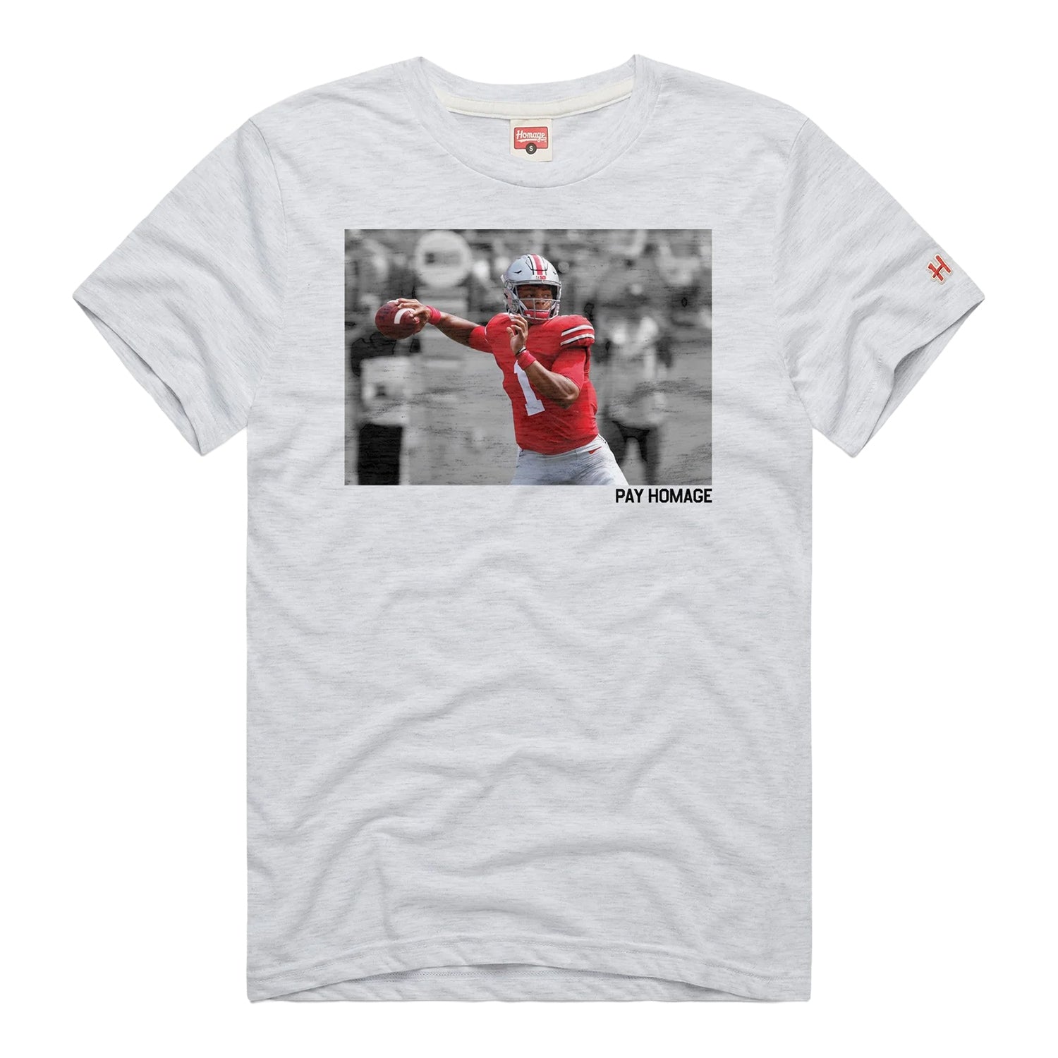 Justin Fields Pay Homage T-Shirt - Front