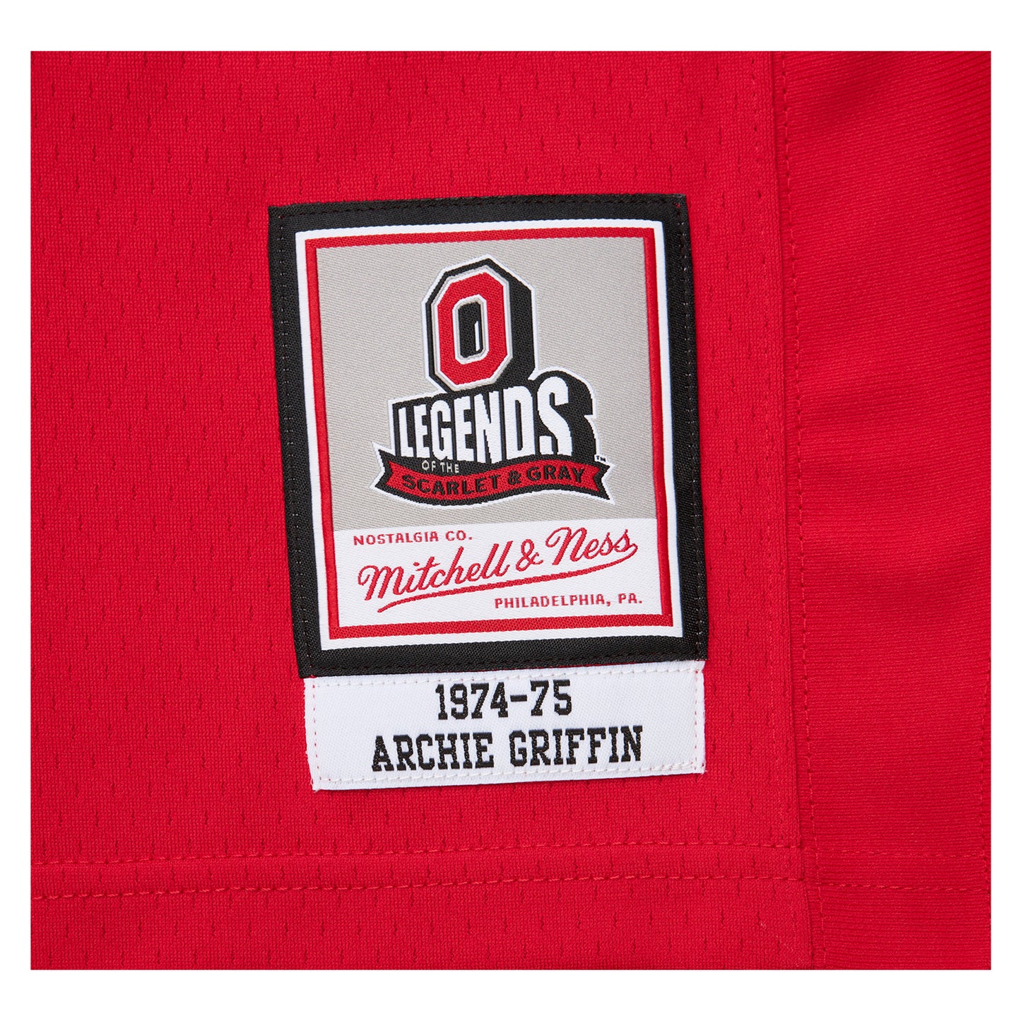 Ohio State Buckeyes Archie Griffin 1974 Retro Scarlet Jersey - Patch View