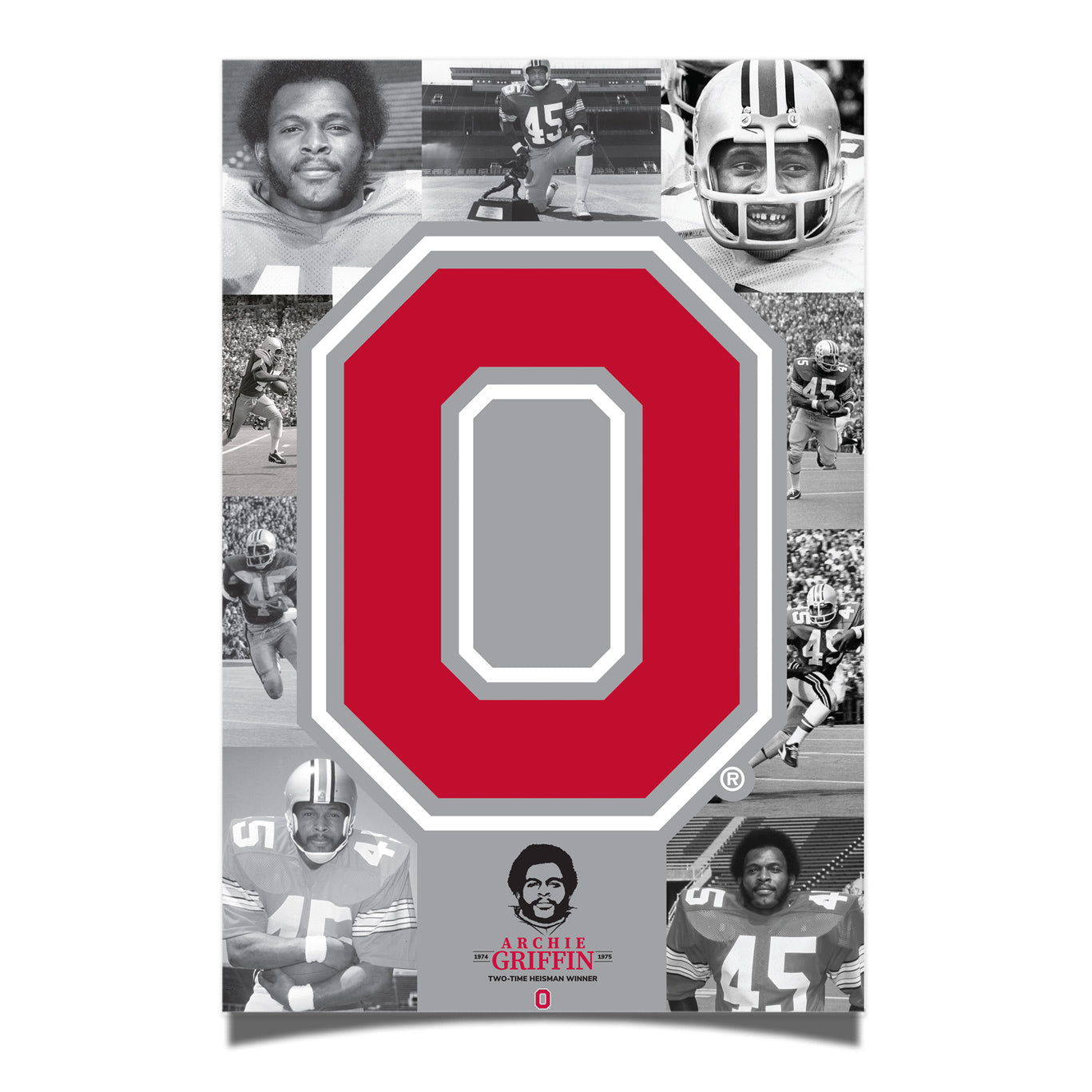 Ohio State Buckeyes Archie Griffin 50th Anniversary 11" x 17" Poster - Main View