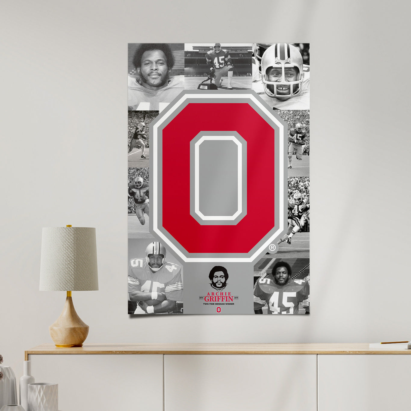 Ohio State Buckeyes Archie Griffin 50th Anniversary 11" x 17" Poster - Model View