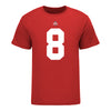 Ohio State Buckeyes Cade Stover #8 Student Athlete Football T-Shirt - In Scarlet - Front View