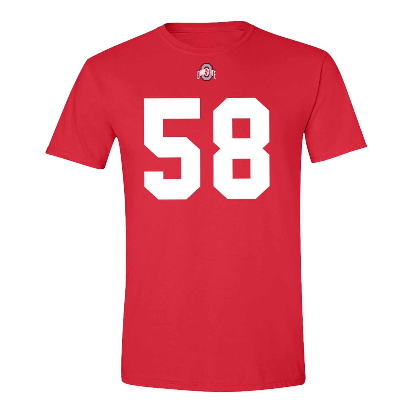 Ohio State Buckeyes Football Student Athlete #58 Gabe Vansickle T-Shirt - Front View