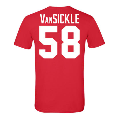 Ohio State Buckeyes Football Student Athlete #58 Gabe Vansickle T-Shirt - Back View