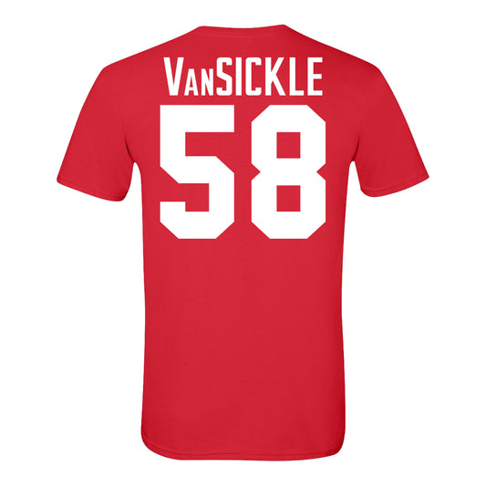 Ohio State Buckeyes Football Student Athlete #58 Gabe Vansickle T-Shirt - Back View