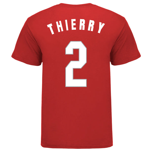 Ohio State Buckeyes Women's Basketball Student Athlete #14 Taylor Thierry T-Shirt - In Scarlet - Back View