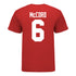 Ohio State Buckeyes Kyle McCord #6 Student Athlete Football T-Shirt - In Scarlet - Back View