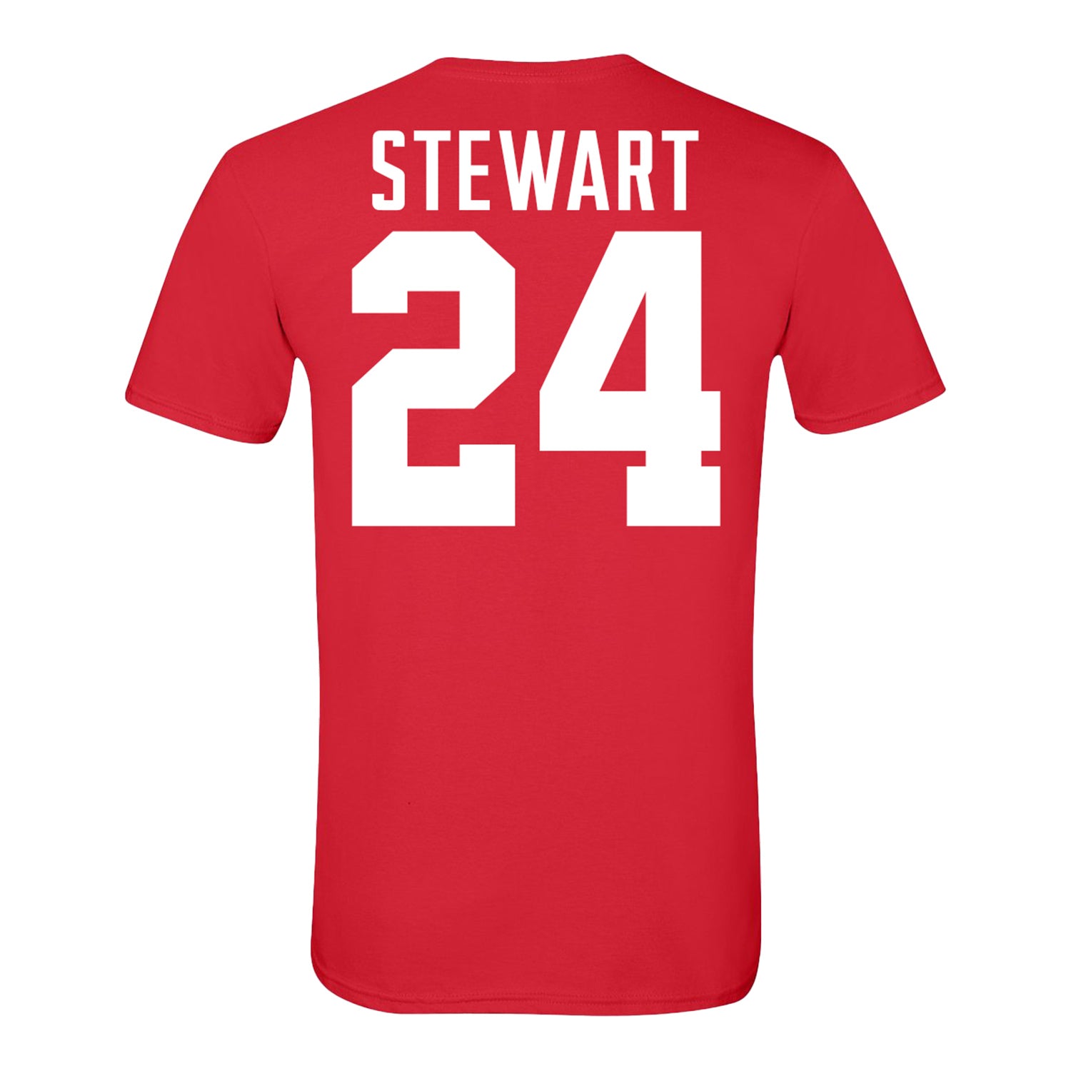 Ohio State Buckeyes #24 Deshawn Stewart Student Athlete Football T-Shirt In Scarlet - Back View