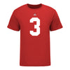 Ohio State Buckeyes Miyan Williams #3 Student Athlete Football T-Shirt - In Scarlet - Front View