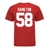 Ohio State Buckeyes Ty Hamilton #58 Student Athlete Football T-Shirt - In Scarlet - Back View
