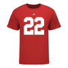 Ohio State Buckeyes #22 Steele Chambers Student Athlete Football T-Shirt - In Scarlet - Front View