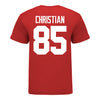 Ohio State Buckeyes #85 Bennett Christian Student Athlete Football T-Shirt - In Scarlet - Back View