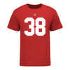 Ohio State Buckeyes #38 Jayden Fielding Student Athlete Football T-Shirt - In Scarlet - Front View