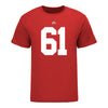 Ohio State Buckeyes #61 Jack Forsman Student Athlete Football T-Shirt - In Scarlet - Front View