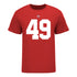 Ohio State Buckeyes #49 Patrick Gurd Student Athlete Football T-Shirt - In Scarlet - Front View