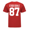 Ohio State Buckeyes #87 Reis Stocksdale Student Athlete Football T-Shirt - In Scarlet - Back View