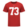 Ohio State Buckeyes #73 Grant Toutant Student Athlete Football T-Shirt - In Scarlet - Front View