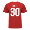Ohio State Buckeyes #30 Amanda Thiele Student Athlete Women's Hockey T-Shirt -In Scarlet - Back View