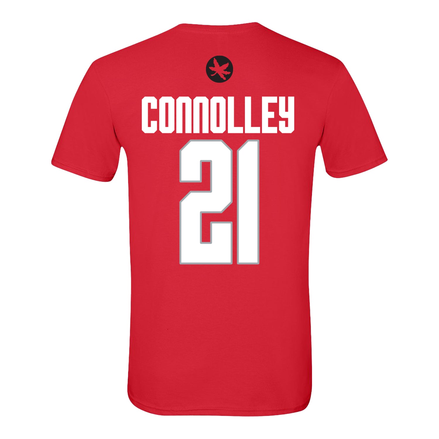 Ohio State Buckeyes Men's Lacrosse Student Athlete #21 Dorian Connelley In Red - Back View
