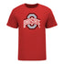 Ohio State Buckeyes #4 Ramsey Parent Student Athlete Women's Hockey T-Shirt - In Scarlet - Front View