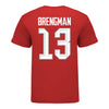 Ohio State Buckeyes #13 Riley Bregnman Student Athlete Women's Hockey T-Shirt - In Scarlet - Back View