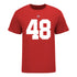 Ohio State Buckeyes #48 Maxwell Lomonico Student Athlete Football T-Shirt - In Scarlet - Front View