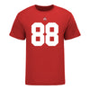 Ohio State Buckeyes #88 Gee Scott Jr. Student Athlete Football T-Shirt - In Scarlet - Front View