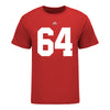 Ohio State Buckeyes Quinton Burke #64 Student Athlete Football T-Shirt - In Scarlet - Front View