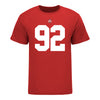 Ohio State Buckeyes Caden Curry #92 Student Athlete Football T-Shirt - In Scarlet - Front View