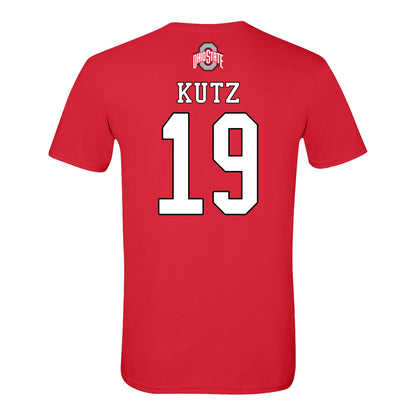Ohio State Buckeyes Women's Field Hockey Student Athlete #19 Victoria Kutz In Red - Back View