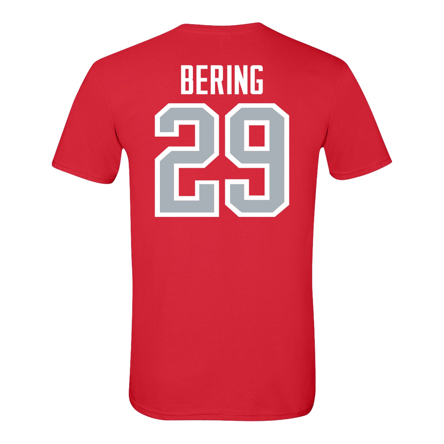 Ohio State Buckeyes Women's Soccer Student Athlete T-Shirt #29 Sydney Bering In Scarlet - Back View