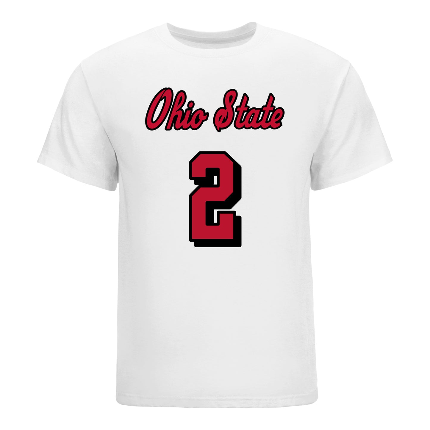 Ohio State Buckeyes #2 Ashley Carr Student Athlete Volleyball T-Shirt - Front View