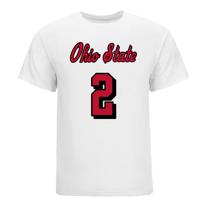 Ohio State Buckeyes #2 Ashley Carr Student Athlete Volleyball T-Shirt - Front View