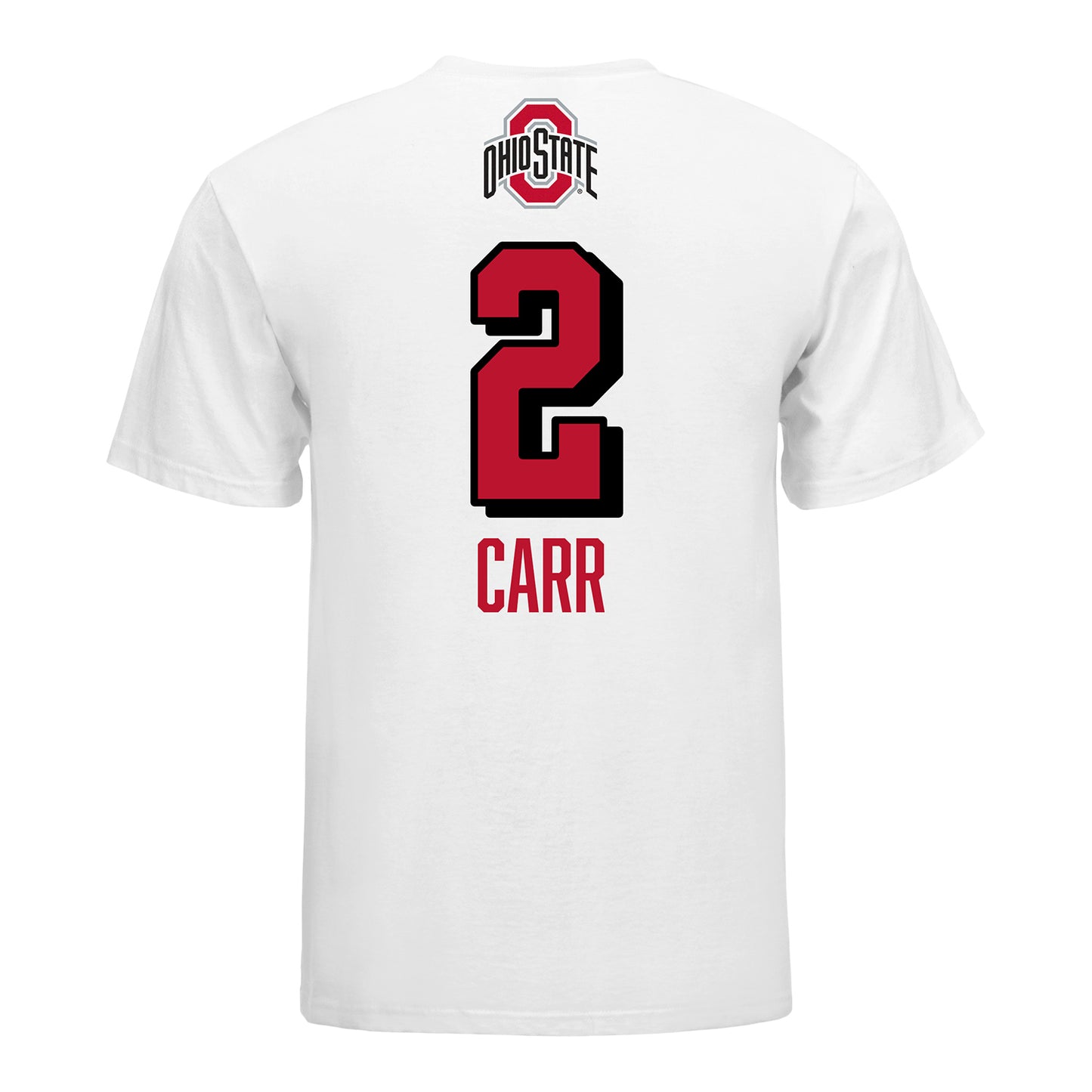 Ohio State Buckeyes #2 Ashley Carr Student Athlete Volleyball T-Shirt - Back View