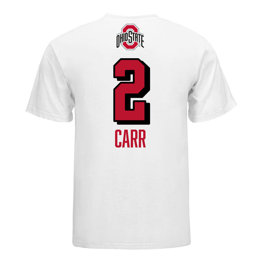 Ohio State Buckeyes #2 Ashley Carr Student Athlete Volleyball T-Shirt - Back View