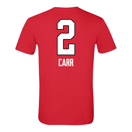 Ohio State Buckeyes #2 Ashley Carr Student Athlete Volleyball T-Shirt In Scarlet - Back View