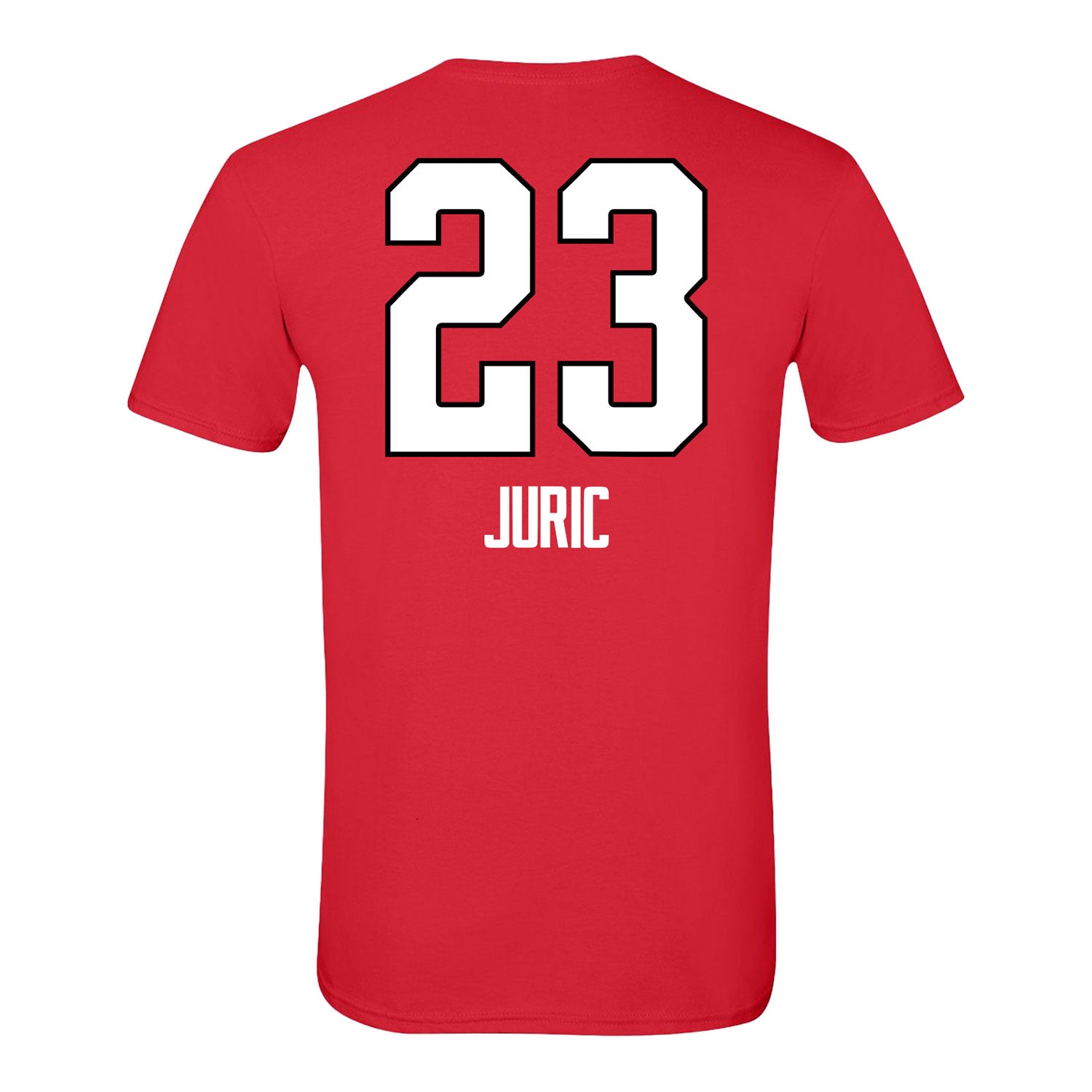 Ohio State Buckeyes #23 Magdalena Juric Student Athlete Volleyball T-Shirt In Scarlet - Back View