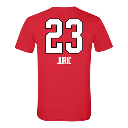 Ohio State Buckeyes #23 Magdalena Juric Student Athlete Volleyball T-Shirt In Scarlet - Back View