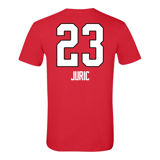Ohio State Buckeyes #23 Magdalena Juric Student Athlete Volleyball T-Shirt In Scarlet - Back View