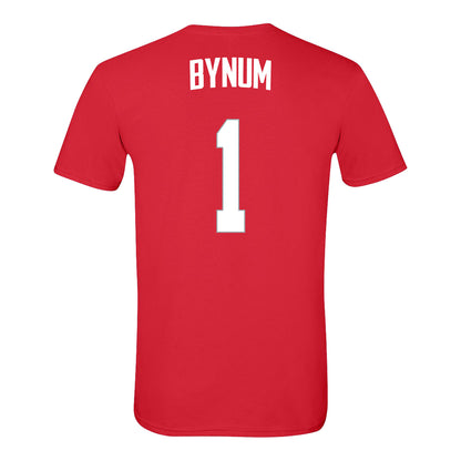 Ohio State Buckeyes Men's Basketball Student Athlete #1 Amare Bynum T-Shirt In Scarlet - Back View