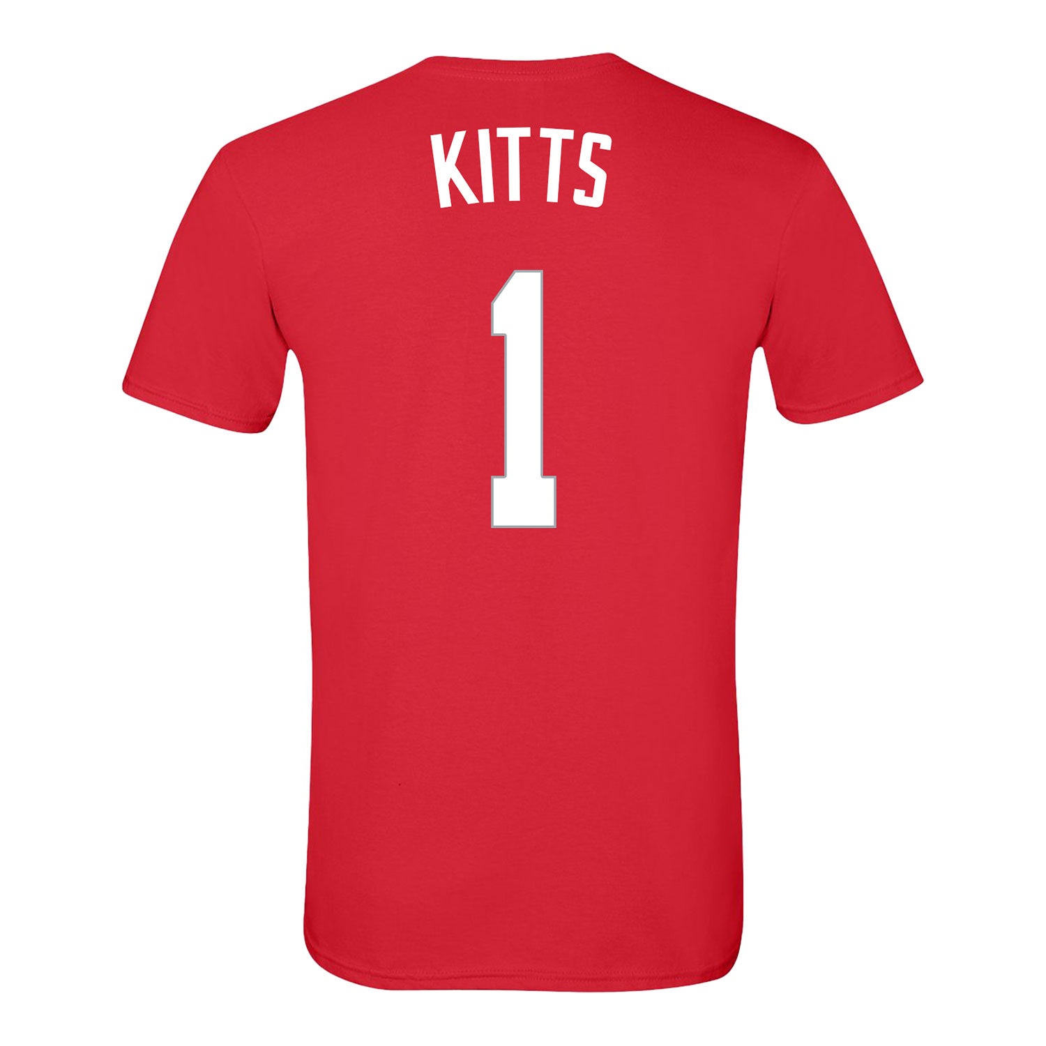 Ohio State Buckeyes Women's Basketball Student Athlete #1 Kylee Kitts T-Shirt - Back View