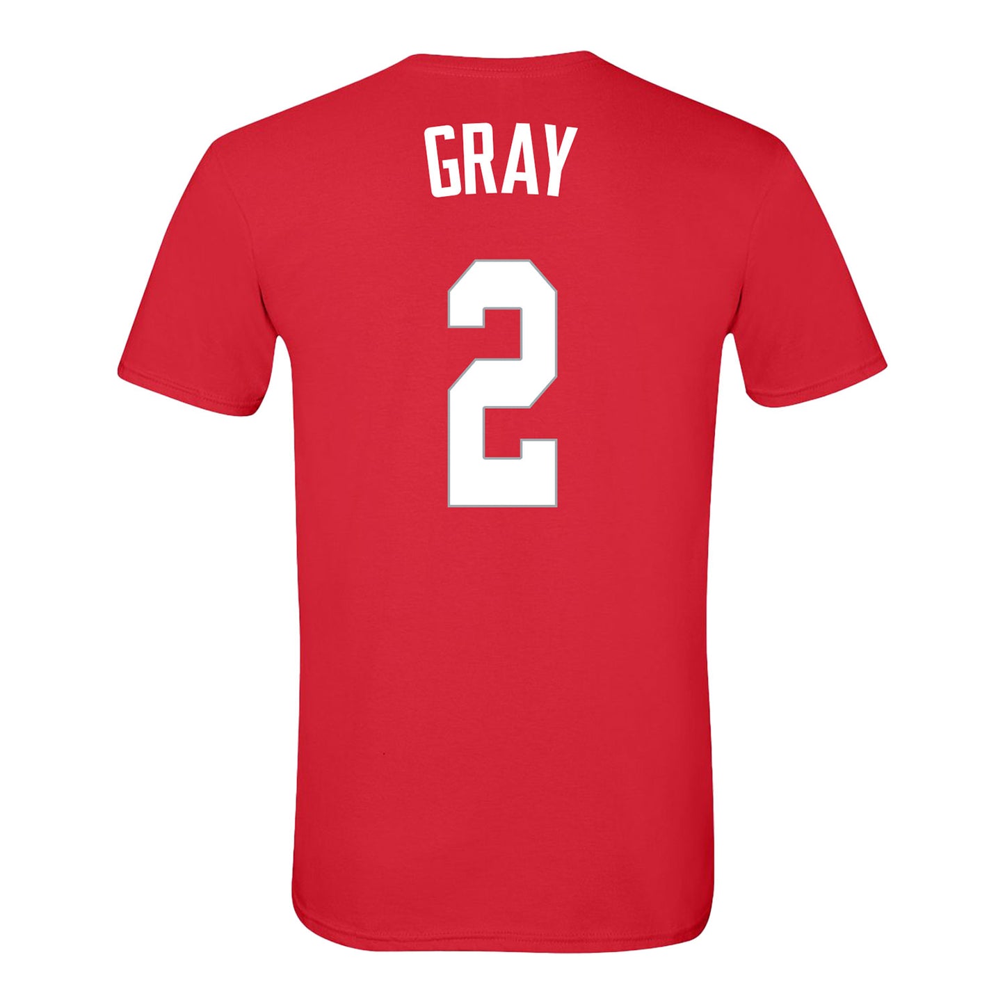 Ohio State Buckeyes Women's Basketball Student Athlete #2 Chance Gray T-Shirt In Scarlet - Back View