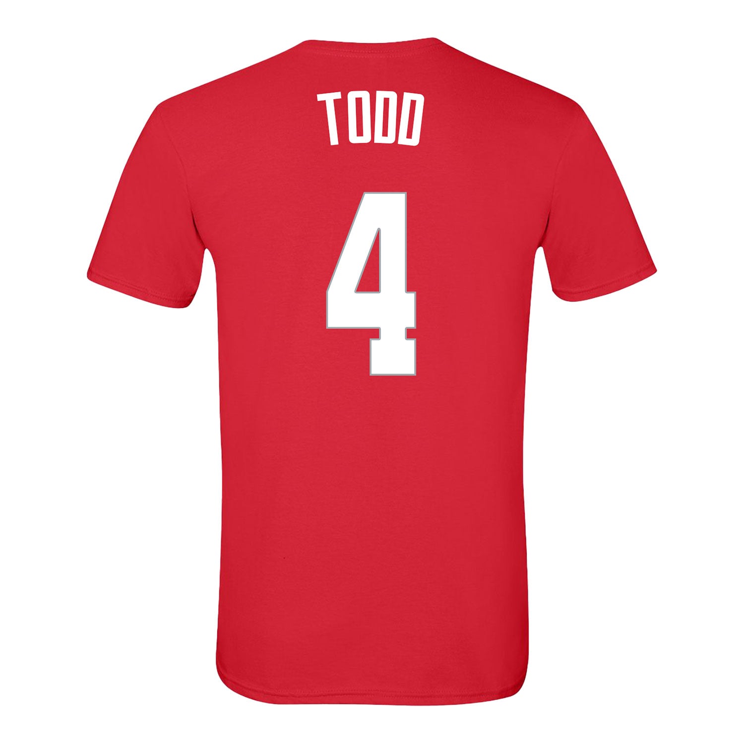 Ohio State Buckeyes Women's Basketball Student Athlete #4 Tyana Todd T-Shirt - Back View