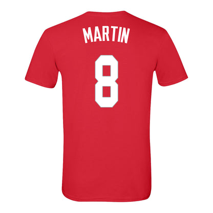 Ohio State Buckeyes Women's Basketball Student Athlete #8 Byrn Martin T-Shirt - Back View