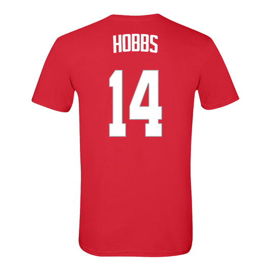 Ohio State Buckeyes Women's Basketball Student Athlete #14 Ella Hobbs T-Shirt - Back View