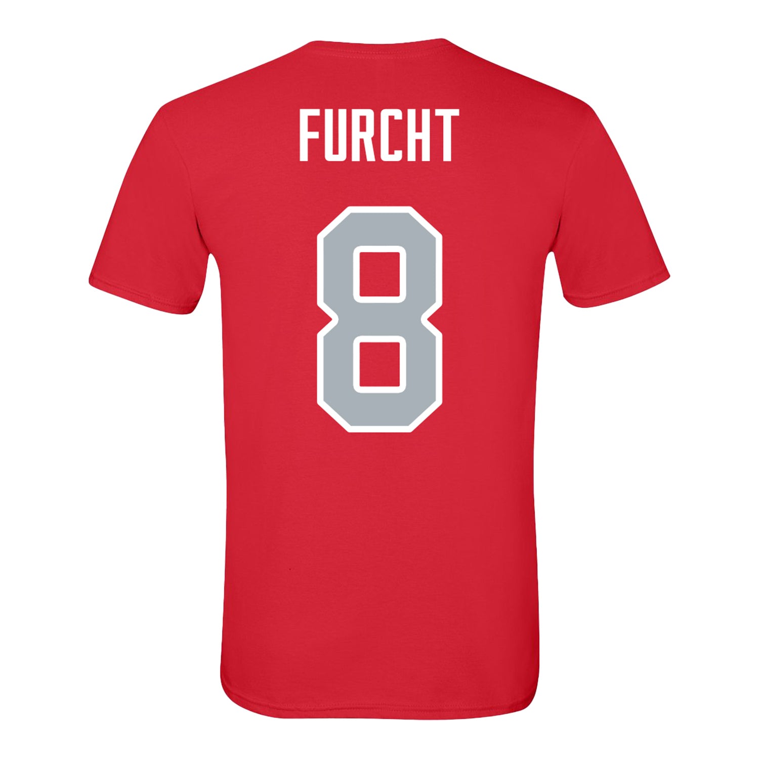 Ohio State Buckeyes Baseball Student Athlete T-Shirt #8 Noah Furcht - Back View