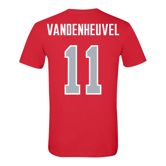 Ohio State Buckeyes Baseball Student Athlete T-Shirt #11 Miles Vandenheuvel - back view