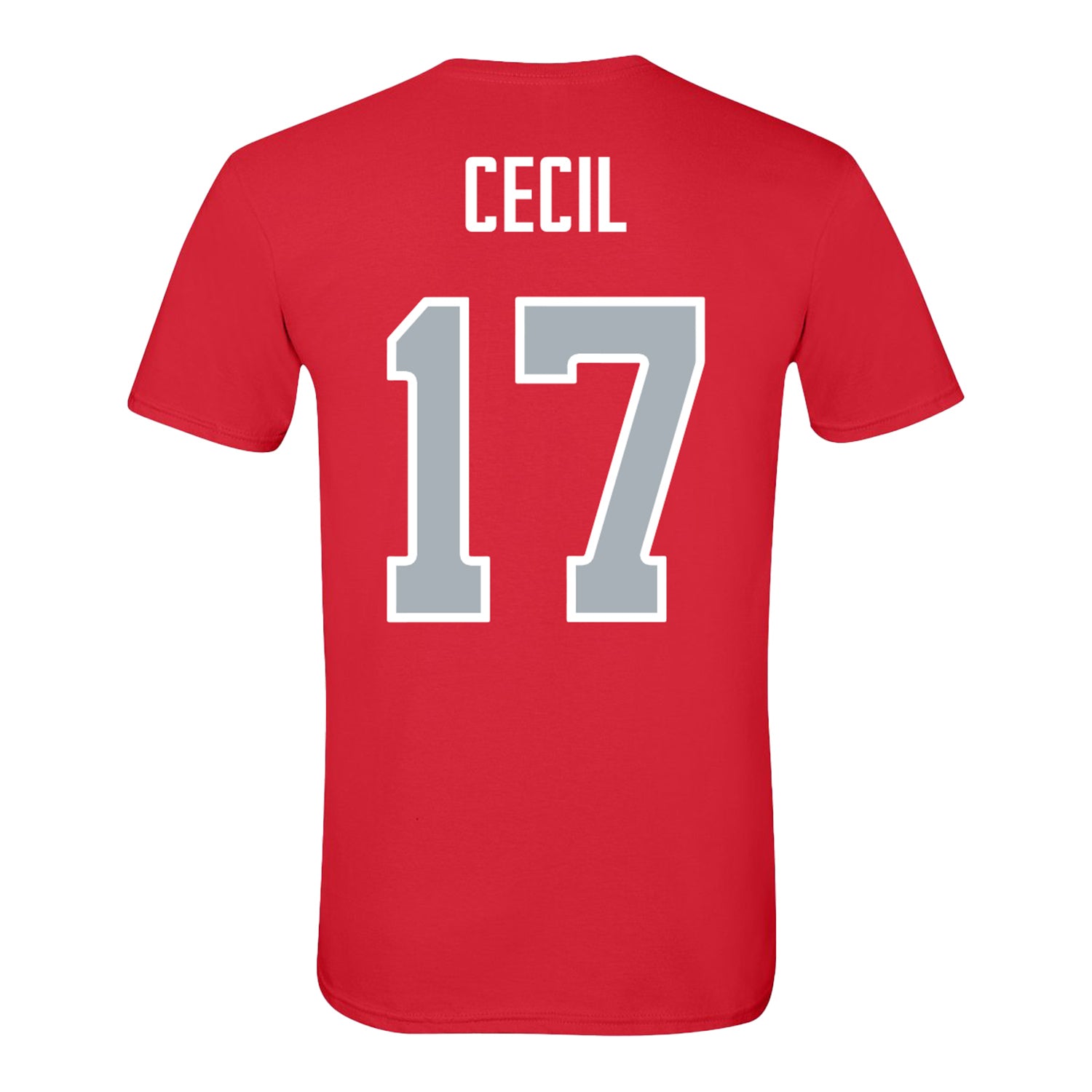 Ohio State Buckeyes Baseball Student Athlete T-Shirt #17 Jack Cecil - back View