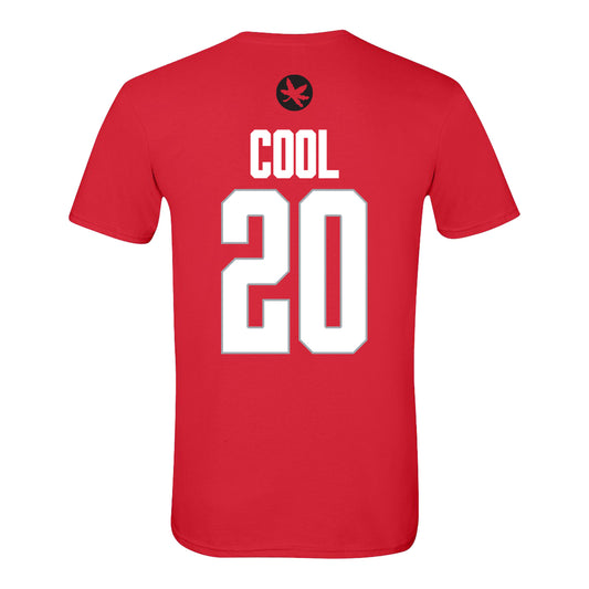 Ohio State Buckeyes Men's Lacrosse Student Athlete #20 Jonny Cool T-Shirt - Back View