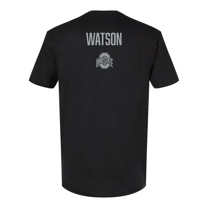 Ohio State Buckeyes Women's Gymnastics Student Athlete Addison Watson T-Shirt In Black - Back View